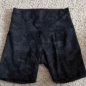 lululemon athletica Black Camo Bike Shorts